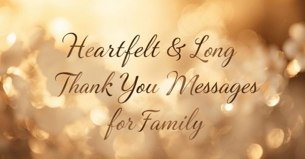 Heartfelt & Long Thank You Messages for Family