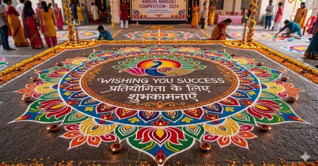 Rangoli with message for competition