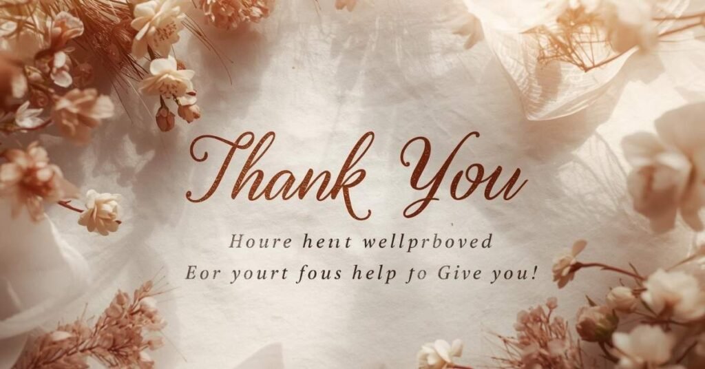 Thank You Messages for Support and Help