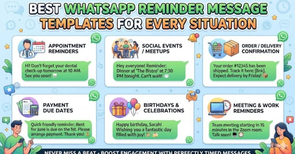 Best WhatsApp Reminder Message Templates for Every Situation