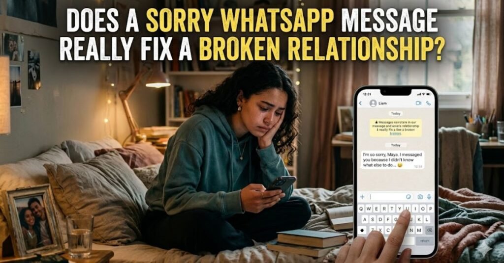 Does a Sorry WhatsApp Message Really Fix a Broken Relationship?