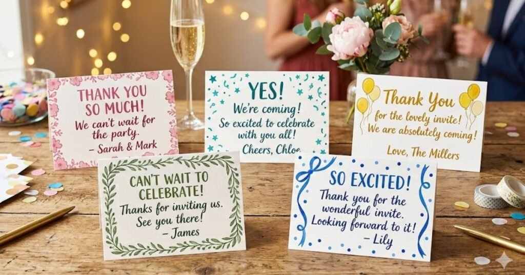 Short and Sweet Thank You Messages for Party Invitations