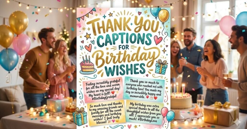 Thank You Captions for Birthday Wishes
