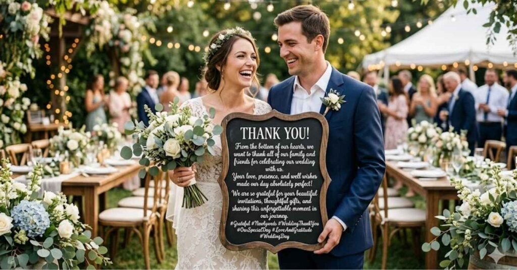 Thank You Message for Wedding Invitation for Social Media Captions