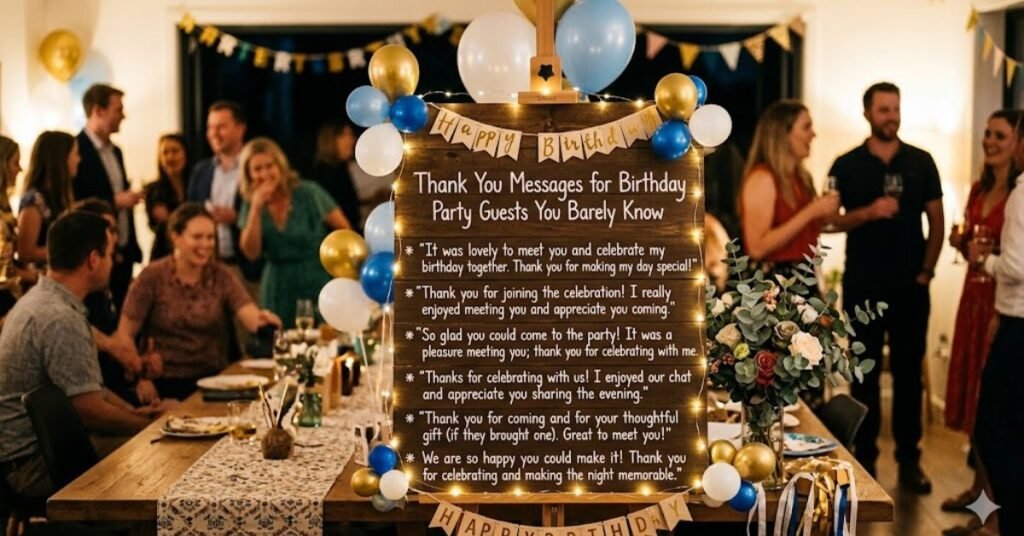 Thank You Messages for Birthday Party Guests You Barely Know