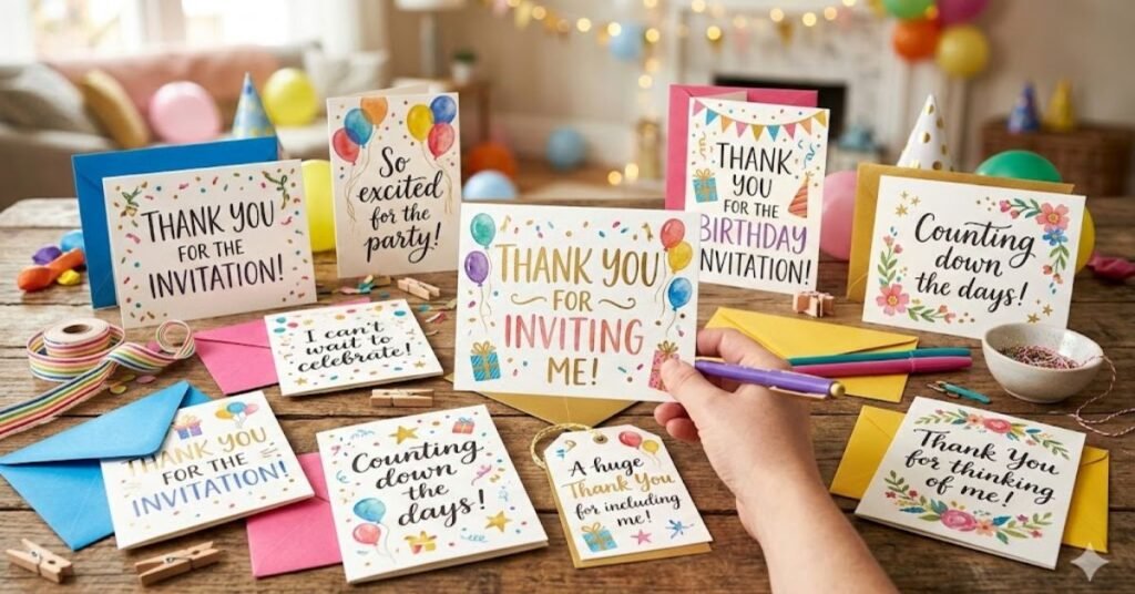 Thank You Messages for Birthday Party Invitations