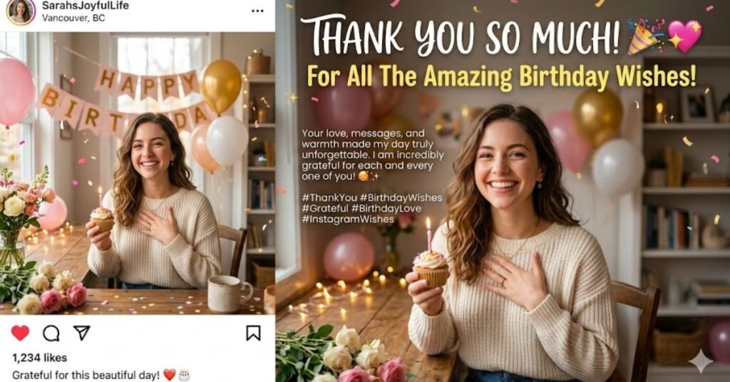 Thank You Messages for Birthday Wishes on Instagram