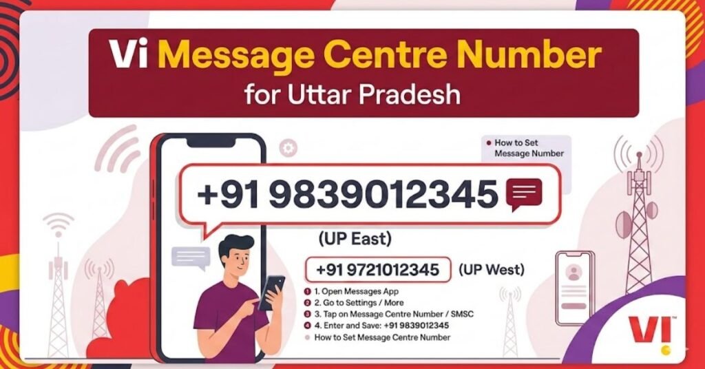 Vi Message Centre Number for Uttar Pradesh