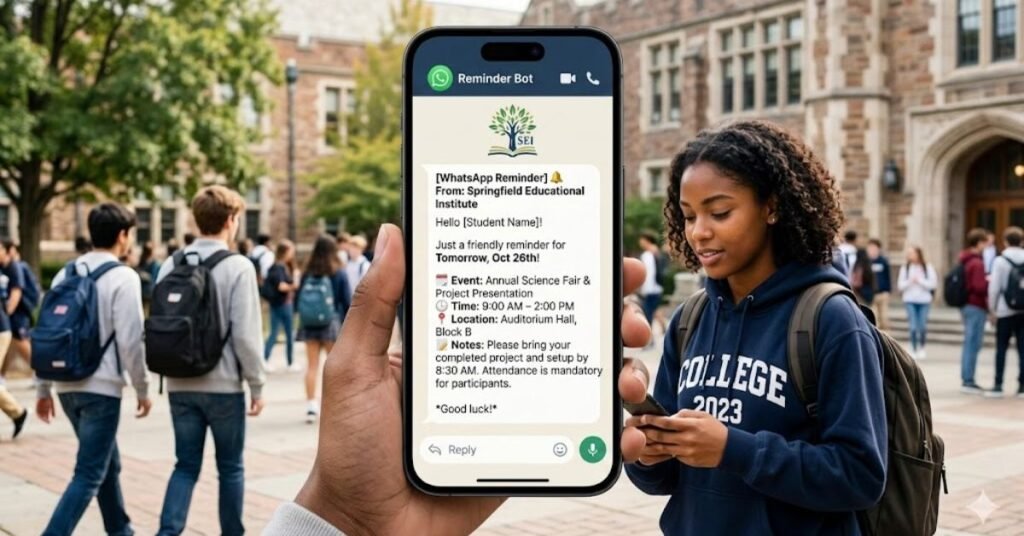 WhatsApp Reminder Message for School, College & Educational Institutes