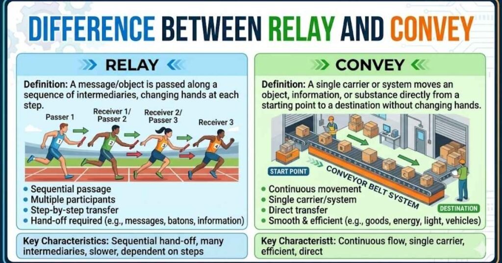 Difference Between Relay And Convey