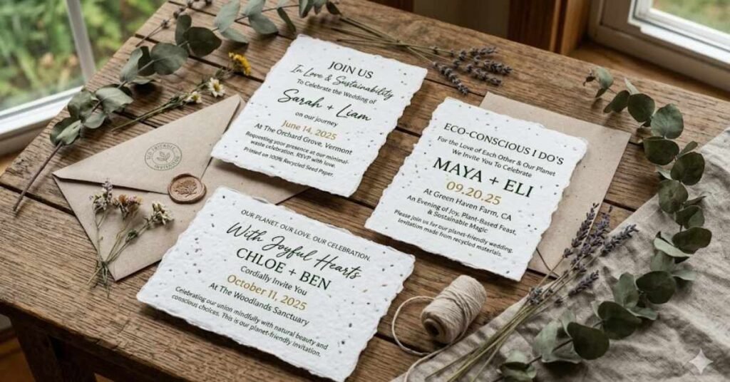Eco Friendly Wedding Invitation Messages for Modern Conscious Couples