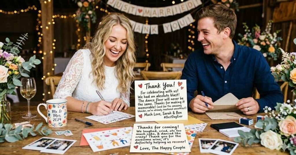 Funny Wedding Thank You Messages That Add Charm and Personality
