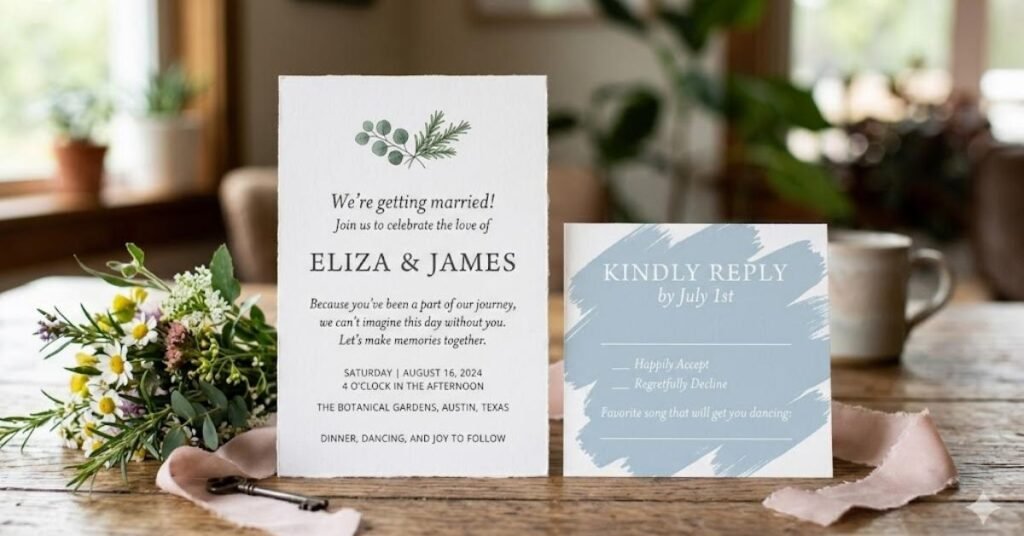 Modern Wedding Invitation Messages with a Fresh Personal Touch