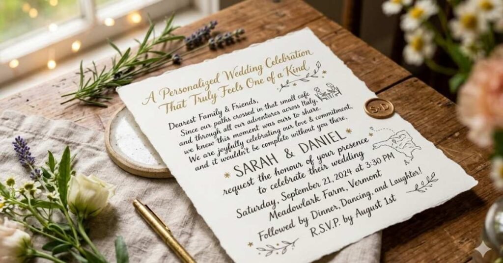 Personalized Wedding Invitation Messages That Feel Truly One of a Kind