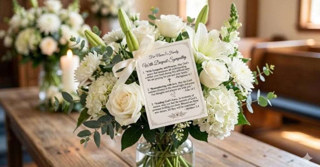 Religious Sympathy Messages for Flower Cards