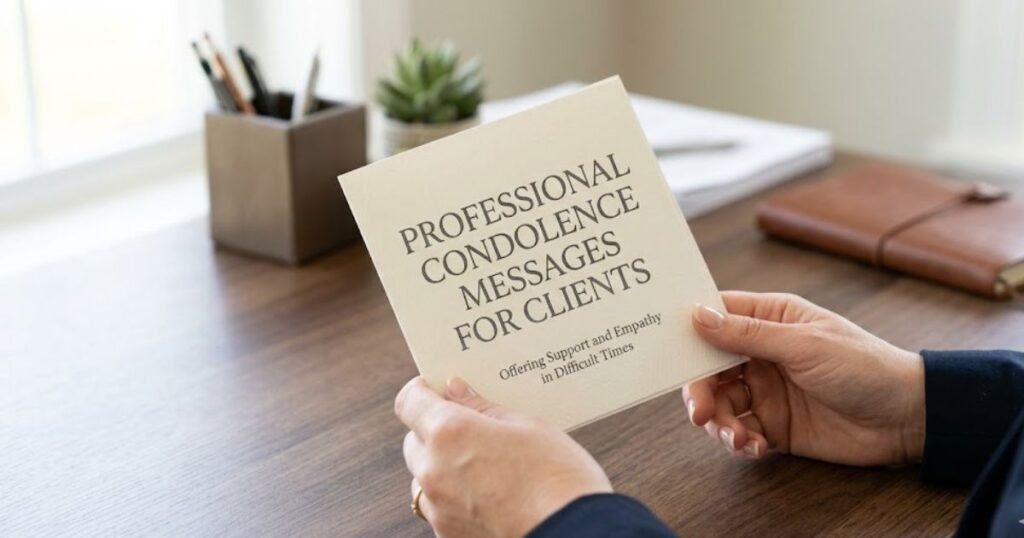Professional Condolence Messages for Clients