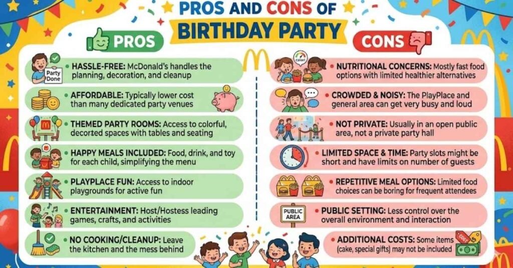 Pros and Cons of McDonald’s Birthday Party
