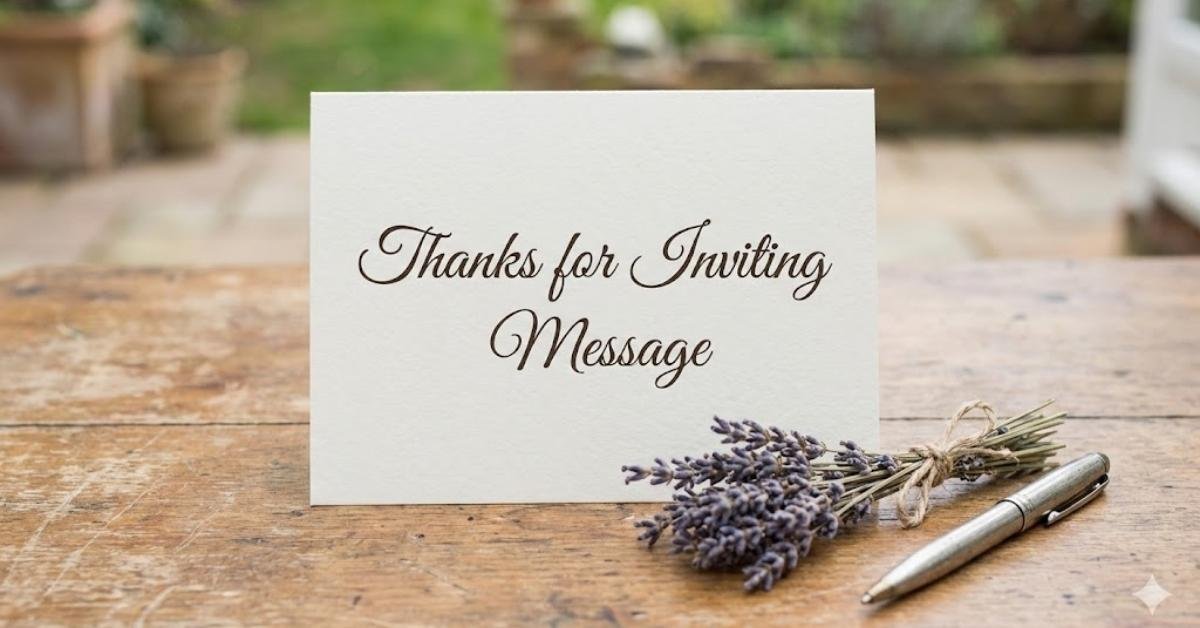 35+ Thanks for Inviting Message Ideas