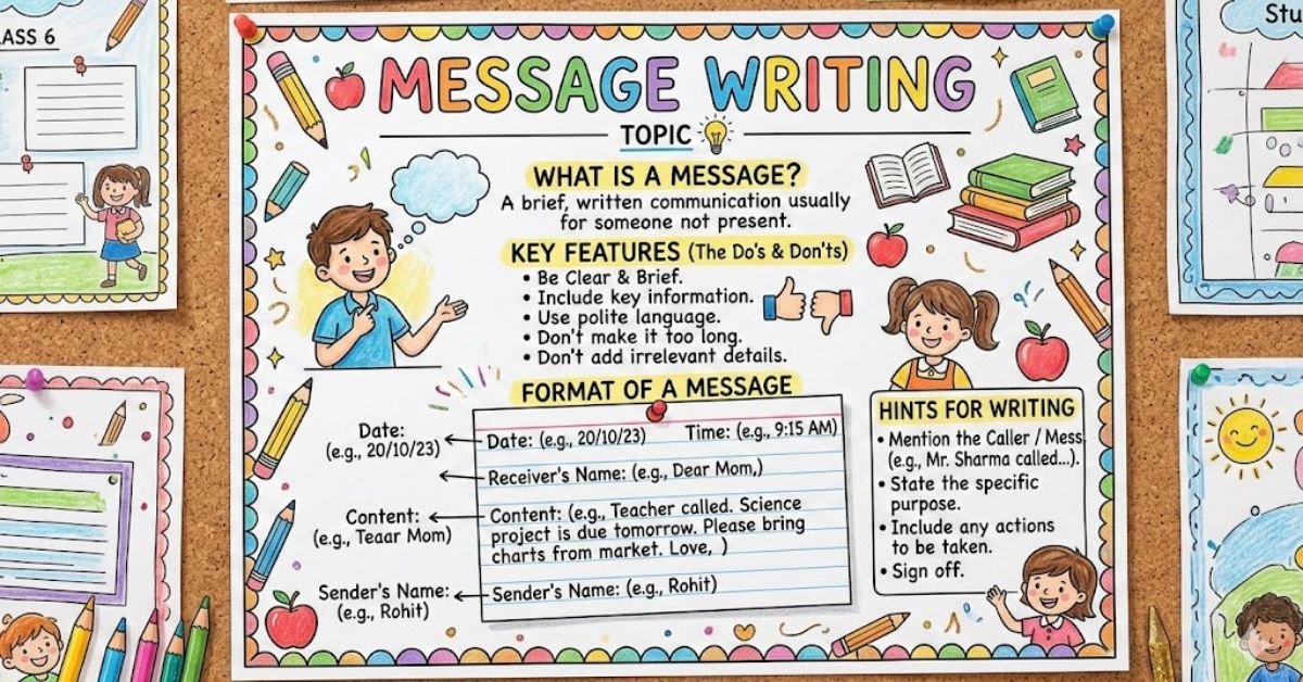 message writing for class 6 topic