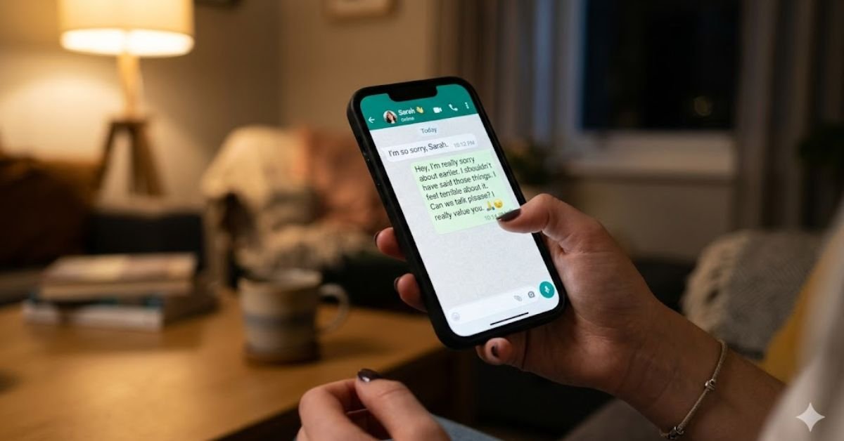 sorry whatsapp message