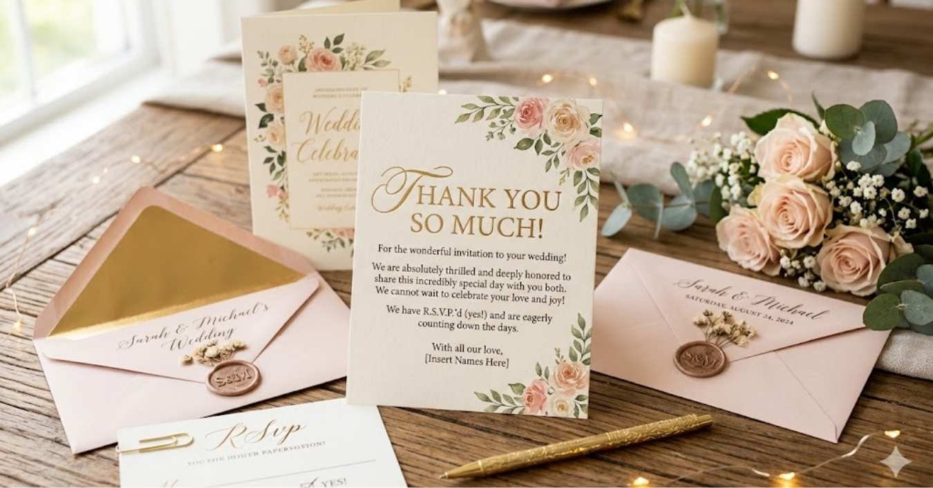 thank you message for wedding invitation