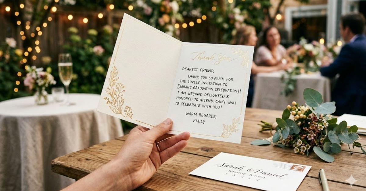 thanks message for invitation