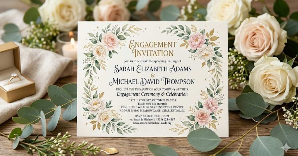 engagement invitation message