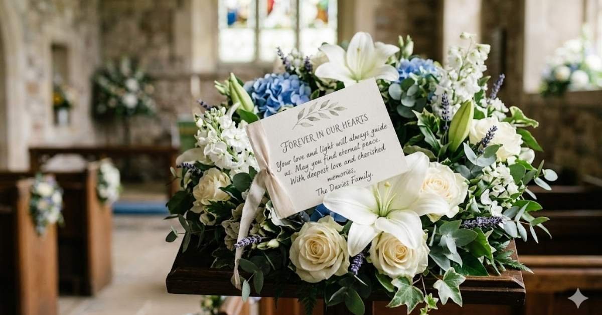 message for funeral flowers