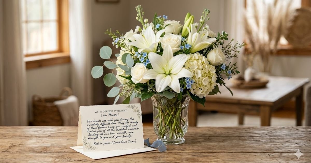 sympathy message for flowers