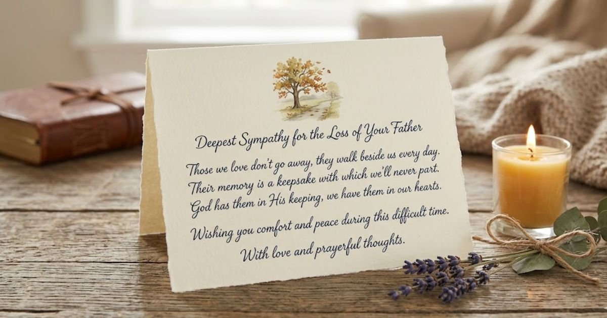 sympathy message for loss of father