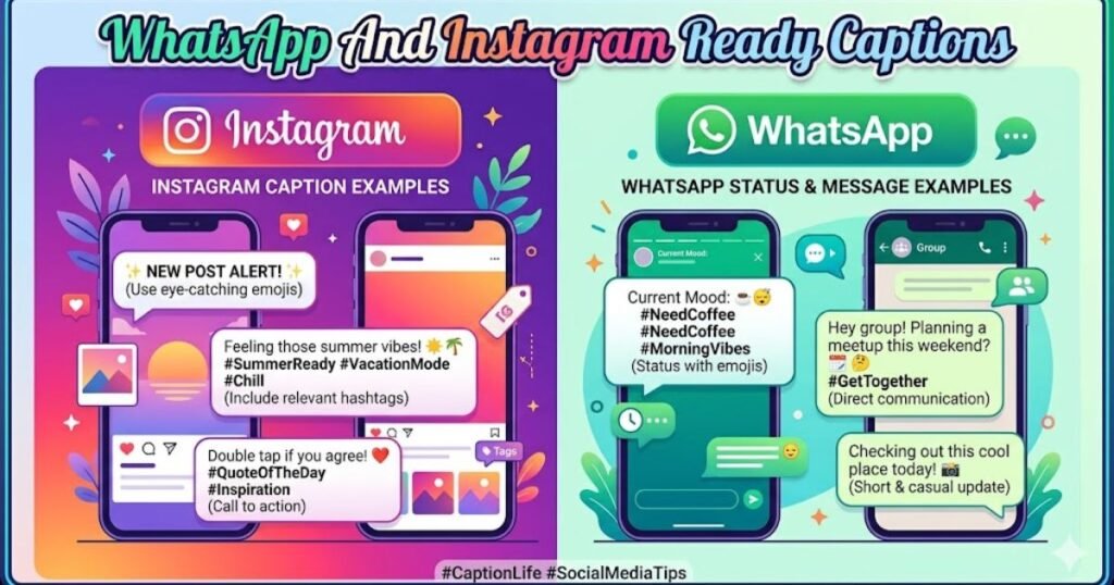 WhatsApp And Instagram Ready Captions