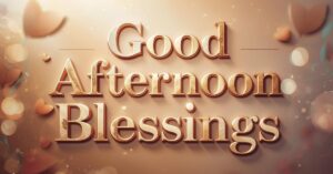 Good afternoon Blessings